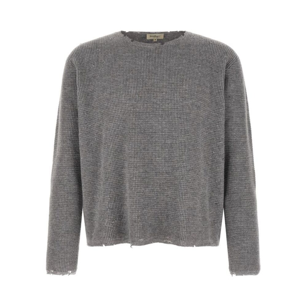 SECOND/LAYER Gray Wool Men's Cardigan